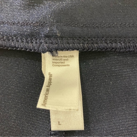 American Apparel High Rise Disco skinny pants Midnight Navy Blue Size Large - Picture 7 of 7